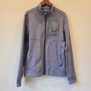 Lululemon Mens Knock Out Full Zip Track Jacket Gray Stretch Athletic Sport